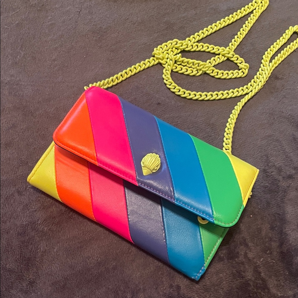 Kurt Geiger Multicolor Striped Clutch